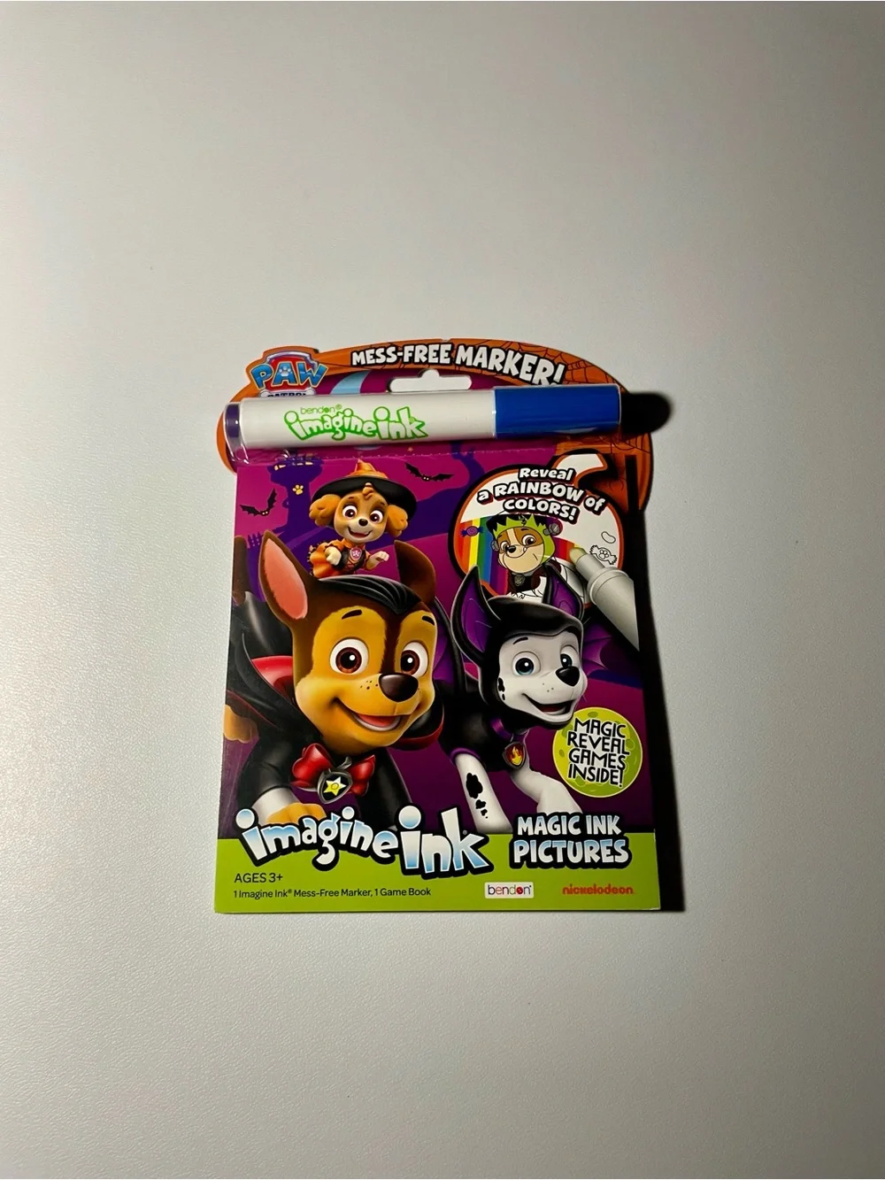 NWT Paw Patrol Halloween Imagine Ink Magic Ink Coloring Book Activity Mess Free
